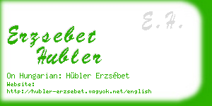 erzsebet hubler business card