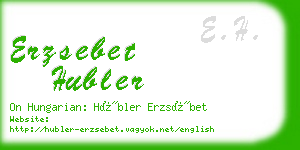 erzsebet hubler business card